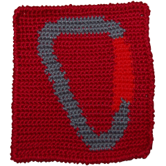 Hosenflicken Karabiner, rot
